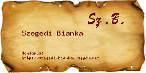 Szegedi Bianka névjegykártya
